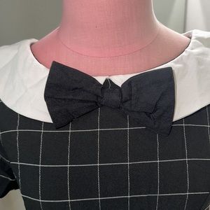 Unique Vintage NWT Black Windowpane Dress